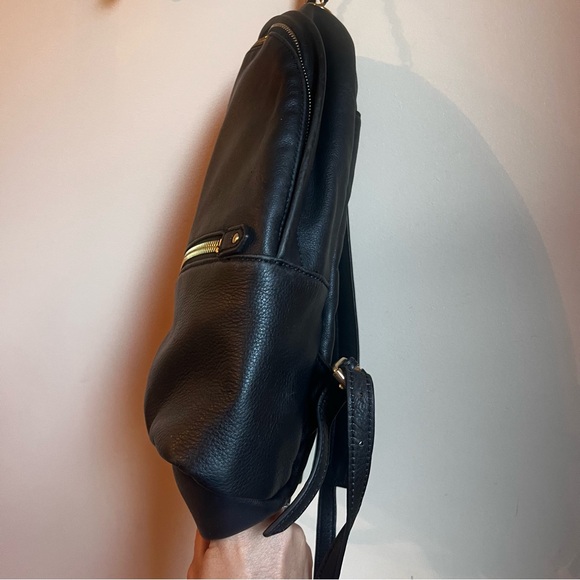 Margot Black Luxurious Leather Backpack Tassel - Picture 5 of 12